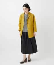 NHHEF81330 GIANNI LO GIUDICE(小さいサイズ)(メゾン ドゥ サンク) ストライプ柄タックギャザースカート ベージュ