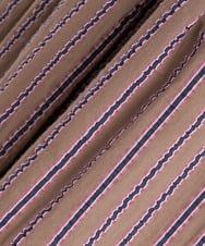 NHHET13360 GIANNI LO GIUDICE(小さいサイズ)(メゾン ドゥ サンク) [セットアップ対応]ピンキーストライプタックスカート モカブラウン×ピンク系