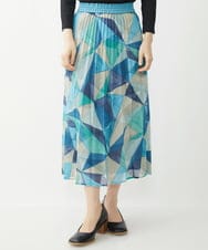 NHHEW20360 GIANNI LO GIUDICE(小さいサイズ)(メゾン ドゥ サンク) レインボープリズムスカート ブルー系