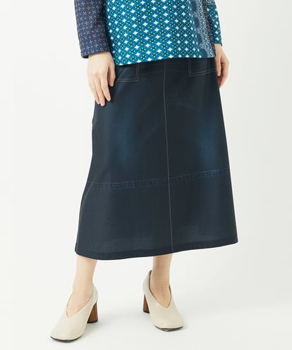 NHHGA28250 GIANNI LO GIUDICE(小さいサイズ) [リバーシブル]デニムペイズリープリントスカート