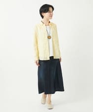 NHHGA28250 GIANNI LO GIUDICE(小さいサイズ)(メゾン ドゥ サンク) [リバーシブル]デニムペイズリープリントスカート ネイビー