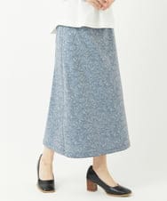 NHHGA28250 GIANNI LO GIUDICE(小さいサイズ)(メゾン ドゥ サンク) [リバーシブル]デニムペイズリープリントスカート ネイビー
