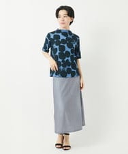 NHHGA28250 GIANNI LO GIUDICE(小さいサイズ)(メゾン ドゥ サンク) [リバーシブル]デニムペイズリープリントスカート ネイビー