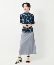NHHGA28250 GIANNI LO GIUDICE(小さいサイズ)(メゾン ドゥ サンク) [リバーシブル]デニムペイズリープリントスカート ネイビー