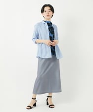 NHHGA28250 GIANNI LO GIUDICE(小さいサイズ)(メゾン ドゥ サンク) [リバーシブル]デニムペイズリープリントスカート ネイビー