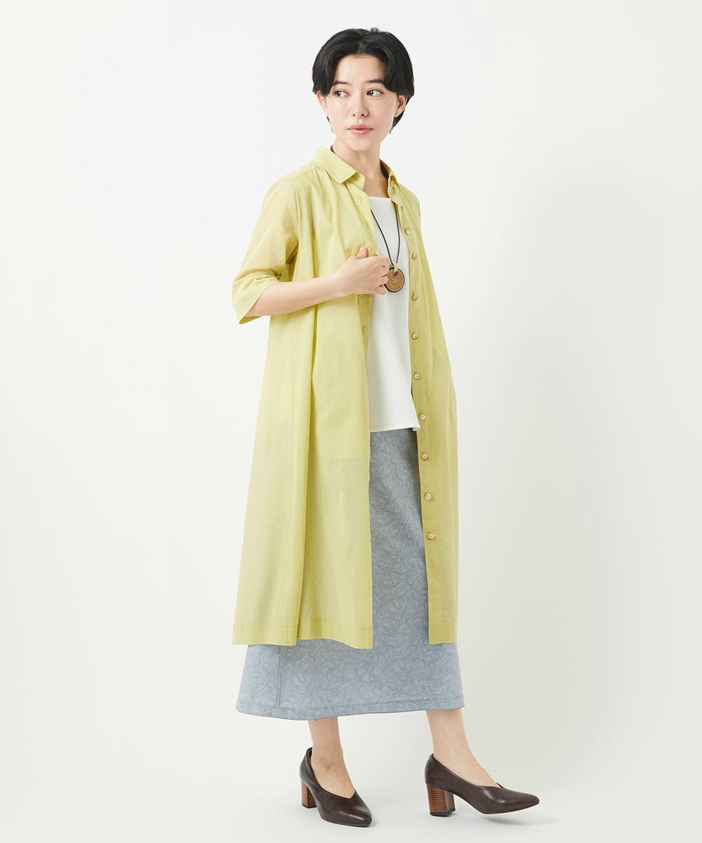 NHHGA28250 GIANNI LO GIUDICE(小さいサイズ)(メゾン ドゥ サンク) [リバーシブル]デニムペイズリープリントスカート ネイビー