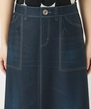 NHHGA28250 GIANNI LO GIUDICE(小さいサイズ)(メゾン ドゥ サンク) [リバーシブル]デニムペイズリープリントスカート ネイビー