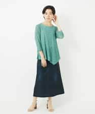 NHHGA28250 GIANNI LO GIUDICE(小さいサイズ)(メゾン ドゥ サンク) [リバーシブル]デニムペイズリープリントスカート ネイビー