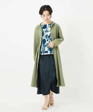 NHHGA28250 GIANNI LO GIUDICE(小さいサイズ)(メゾン ドゥ サンク) [リバーシブル]デニムペイズリープリントスカート ネイビー