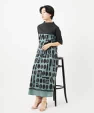 NHHGA50360 GIANNI LO GIUDICE(小さいサイズ)(メゾン ドゥ サンク) コーヒービーンズプリントスカート ライトグリーン系