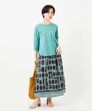 NHHGA50360 GIANNI LO GIUDICE(小さいサイズ)(メゾン ドゥ サンク) コーヒービーンズプリントスカート ライトグリーン系