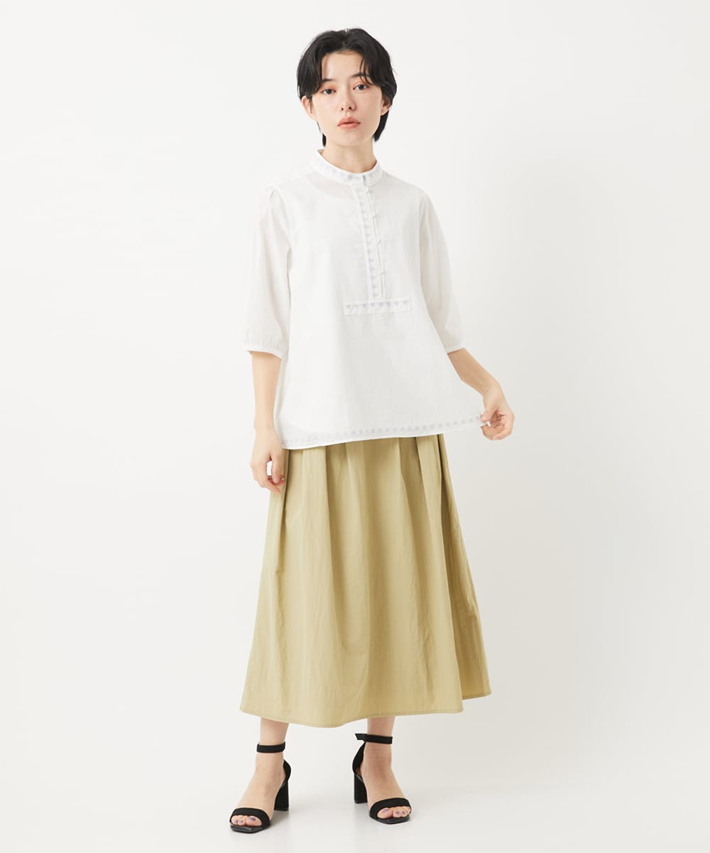 NHHGC02230 GIANNI LO GIUDICE(小さいサイズ)(メゾン ドゥ サンク) ナイロンワッシャースカート ベージュ