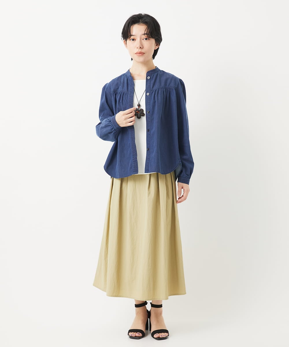 NHHGC02230 GIANNI LO GIUDICE(小さいサイズ)(メゾン ドゥ サンク) ナイロンワッシャースカート ベージュ