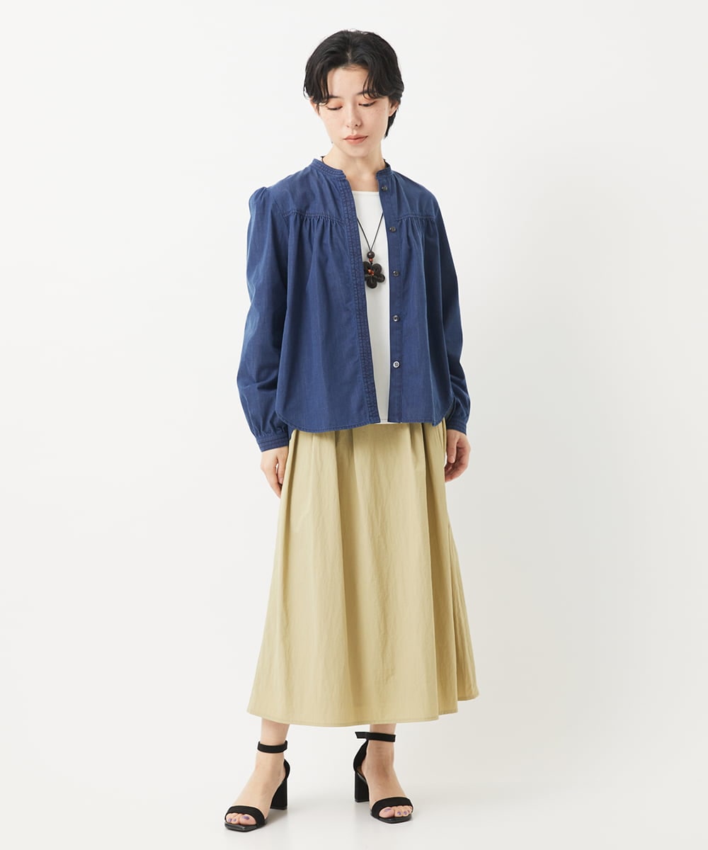 NHHGC02230 GIANNI LO GIUDICE(小さいサイズ)(メゾン ドゥ サンク) ナイロンワッシャースカート ベージュ