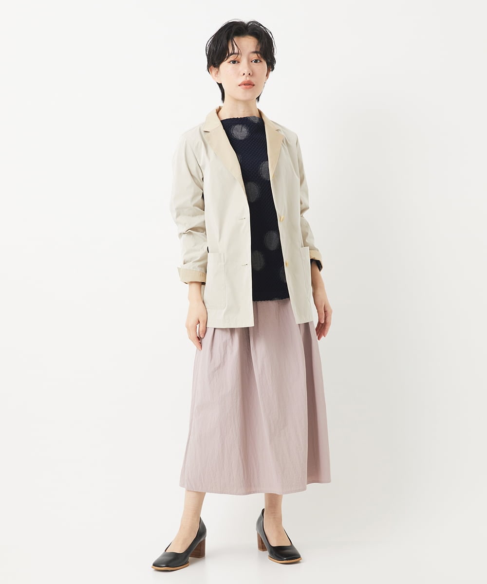 NHHGC02230 GIANNI LO GIUDICE(小さいサイズ)(メゾン ドゥ サンク) ナイロンワッシャースカート ベージュ