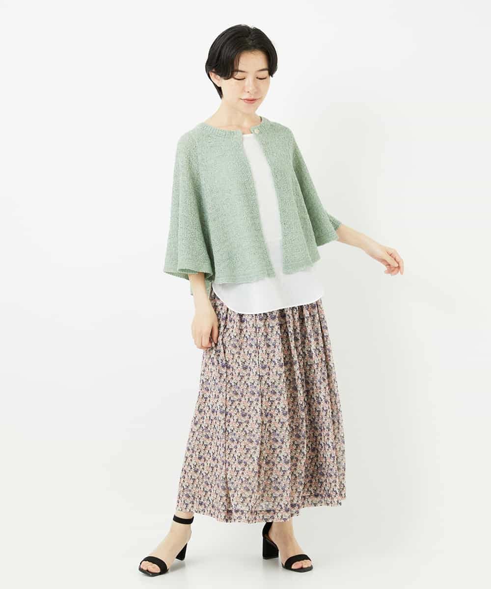 NHHGC89290 GIANNI LO GIUDICE(小さいサイズ)(メゾン ドゥ サンク) ぼかしフラワーチュールスカート ベージュ系