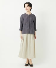 NHHGC92250 GIANNI LO GIUDICE(小さいサイズ)(メゾン ドゥ サンク) ナイロンストレッチタフタスカート ベージュ