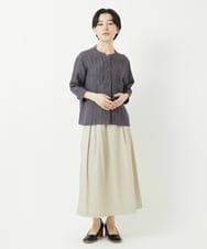 NHHGC92250 GIANNI LO GIUDICE(小さいサイズ)(メゾン ドゥ サンク) ナイロンストレッチタフタスカート ベージュ