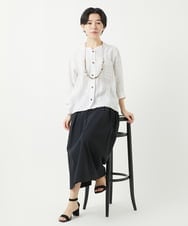 NHHGC92250 GIANNI LO GIUDICE(小さいサイズ)(メゾン ドゥ サンク) ナイロンストレッチタフタスカート ベージュ