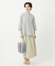 NHHGC92250 GIANNI LO GIUDICE(小さいサイズ)(メゾン ドゥ サンク) ナイロンストレッチタフタスカート ベージュ