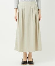 NHHGC92250 GIANNI LO GIUDICE(小さいサイズ)(メゾン ドゥ サンク) ナイロンストレッチタフタスカート ベージュ