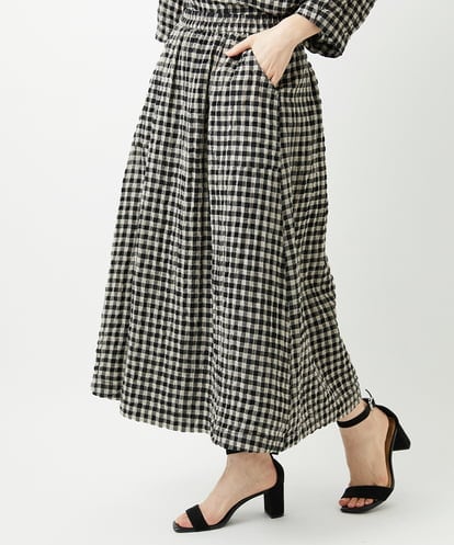 NHHGE42360 GIANNI LO GIUDICE(小さいサイズ) リネンコットンギンガムチェックスカート