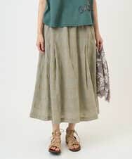 NHHGE53390 GIANNI LO GIUDICE(小さいサイズ)(メゾン ドゥ サンク) [セットアップ対応]シャドーチェックスカート ベージュ