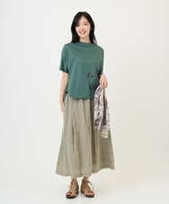 NHHGE53390 GIANNI LO GIUDICE(小さいサイズ)(メゾン ドゥ サンク) [セットアップ対応]シャドーチェックスカート ベージュ