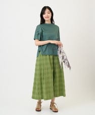 NHHGE53390 GIANNI LO GIUDICE(小さいサイズ)(メゾン ドゥ サンク) [セットアップ対応]シャドーチェックスカート ベージュ