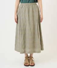 NHHGE53390 GIANNI LO GIUDICE(小さいサイズ)(メゾン ドゥ サンク) [セットアップ対応]シャドーチェックスカート ベージュ