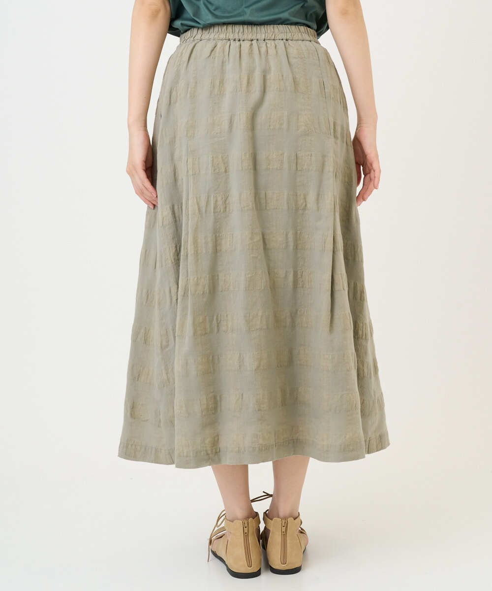 NHHGE53390 GIANNI LO GIUDICE(小さいサイズ)(メゾン ドゥ サンク) [セットアップ対応]シャドーチェックスカート ベージュ