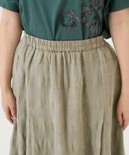 NHHGE53390 GIANNI LO GIUDICE(小さいサイズ)(メゾン ドゥ サンク) [セットアップ対応]シャドーチェックスカート ベージュ