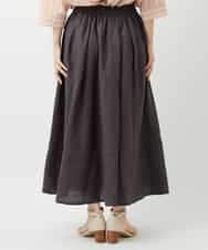 NHHGE84330 GIANNI LO GIUDICE(小さいサイズ)(メゾン ドゥ サンク) カラーリネン製品洗いスカート ダークグレー