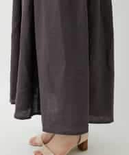 NHHGE84330 GIANNI LO GIUDICE(小さいサイズ)(メゾン ドゥ サンク) カラーリネン製品洗いスカート ダークグレー