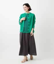 NHHGE84330 GIANNI LO GIUDICE(小さいサイズ)(メゾン ドゥ サンク) カラーリネン製品洗いスカート ダークグレー