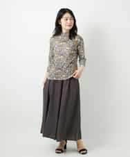 NHHGE84330 GIANNI LO GIUDICE(小さいサイズ)(メゾン ドゥ サンク) カラーリネン製品洗いスカート ダークグレー