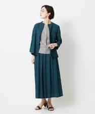 NHHGN13270 GIANNI LO GIUDICE(小さいサイズ)(メゾン ドゥ サンク) 【洗える】シャドーチェックスカート ソフトオレンジ