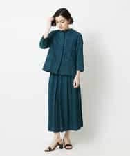 NHHGN13270 GIANNI LO GIUDICE(小さいサイズ)(メゾン ドゥ サンク) 【洗える】シャドーチェックスカート ソフトオレンジ