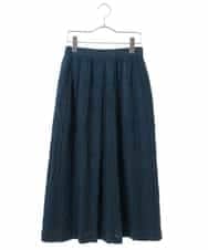 NHHGN13270 GIANNI LO GIUDICE(小さいサイズ)(メゾン ドゥ サンク) 【洗える】シャドーチェックスカート ソフトオレンジ