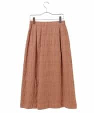 NHHGN13270 GIANNI LO GIUDICE(小さいサイズ)(メゾン ドゥ サンク) 【洗える】シャドーチェックスカート ソフトオレンジ