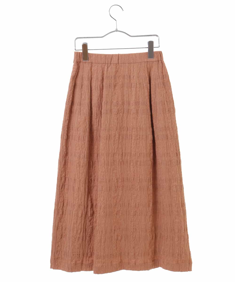 NHHGN13270 GIANNI LO GIUDICE(小さいサイズ)(メゾン ドゥ サンク) 【洗える】シャドーチェックスカート ソフトオレンジ