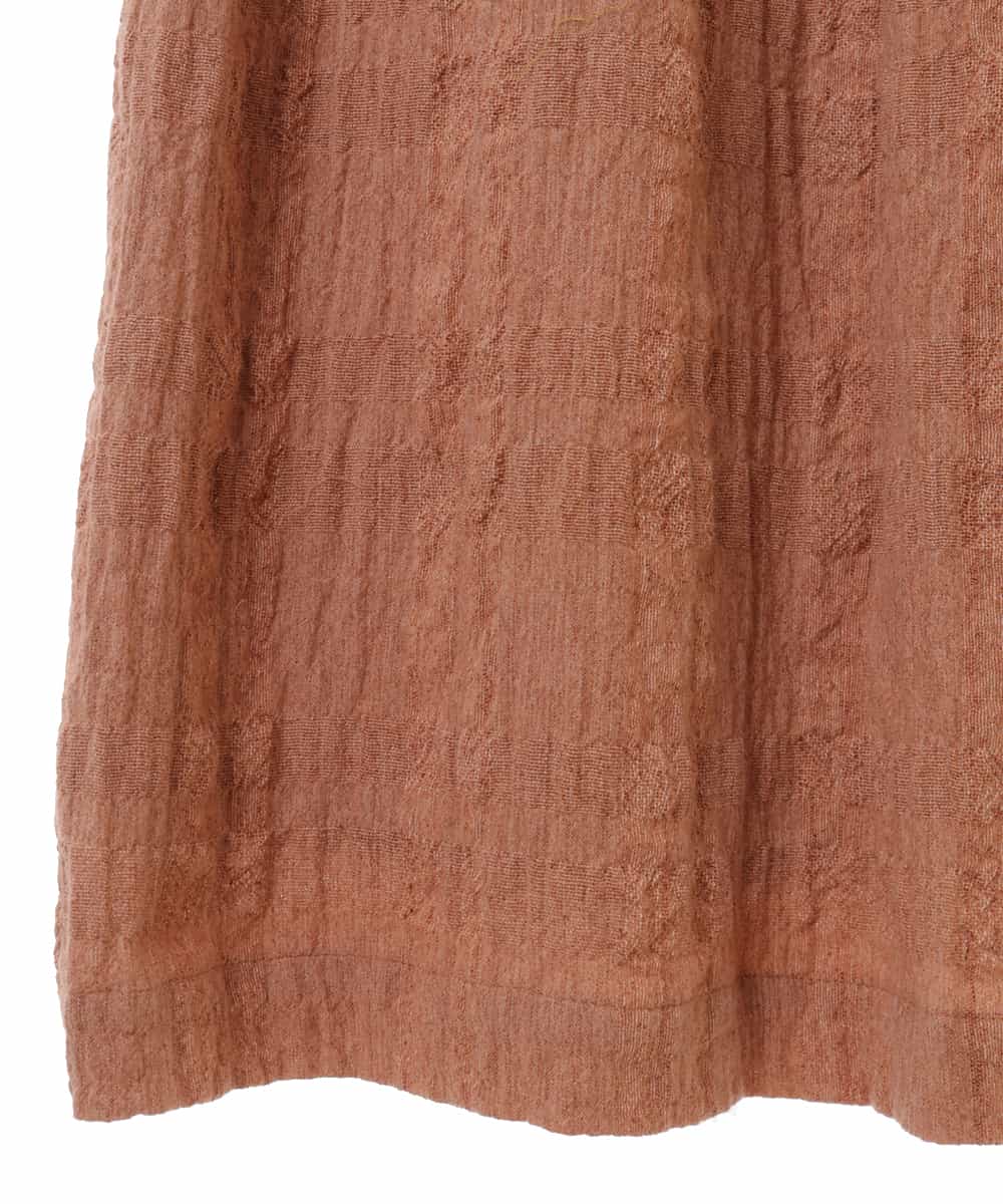 NHHGN13270 GIANNI LO GIUDICE(小さいサイズ)(メゾン ドゥ サンク) 【洗える】シャドーチェックスカート ソフトオレンジ
