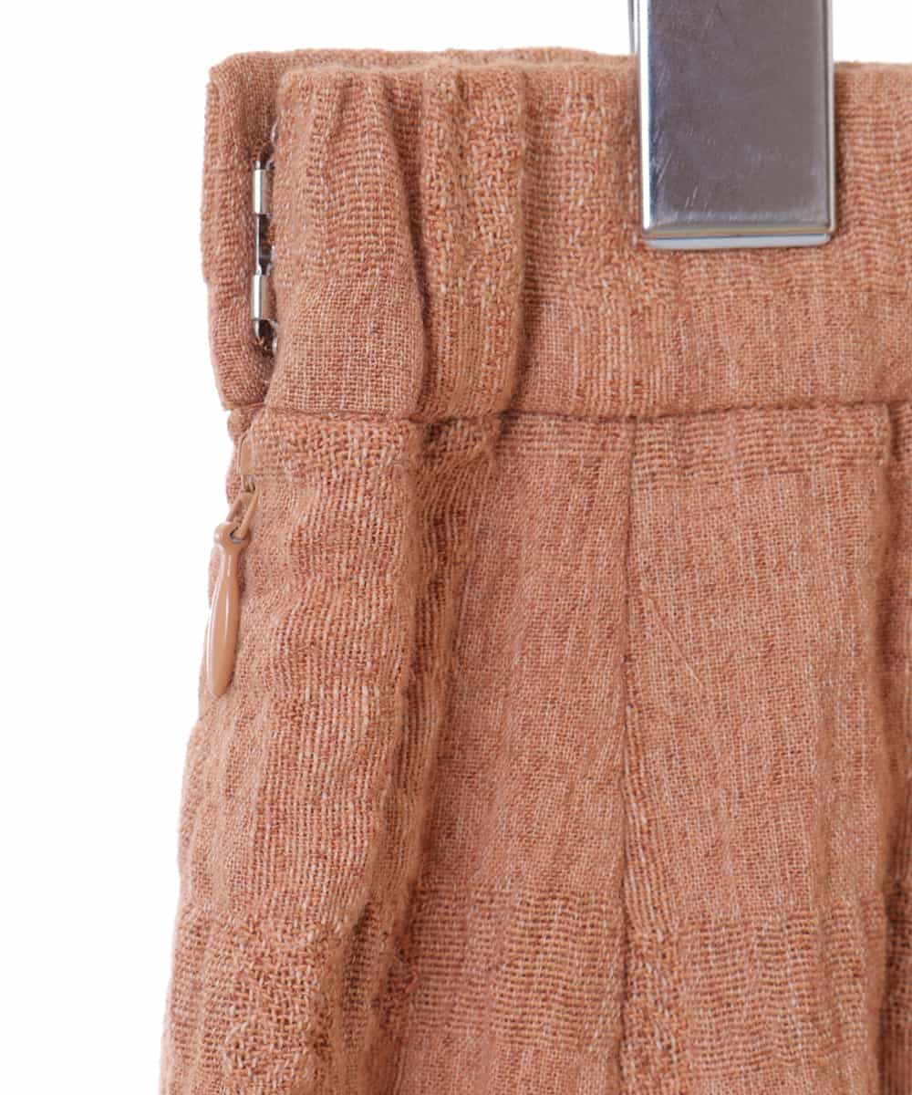 NHHGN13270 GIANNI LO GIUDICE(小さいサイズ)(メゾン ドゥ サンク) 【洗える】シャドーチェックスカート ソフトオレンジ