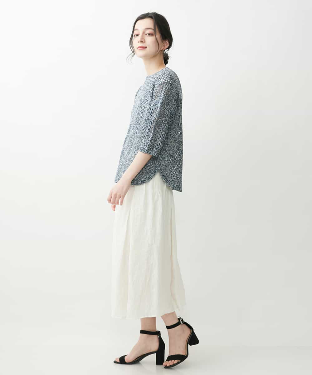 NHHGQ01270 GIANNI LO GIUDICE(小さいサイズ)(メゾン ドゥ サンク) リネンタックスカート レッド