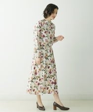 NHHGU81290 GIANNI LO GIUDICE(小さいサイズ)(メゾン ドゥ サンク) LIBERTYプリントタックギャザースカート（BARBARA COVINGTON） ネイビー系