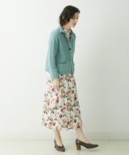 NHHGU81290 GIANNI LO GIUDICE(小さいサイズ)(メゾン ドゥ サンク) LIBERTYプリントタックギャザースカート（BARBARA COVINGTON） ネイビー系