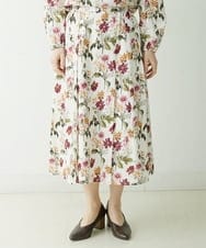 NHHGU81290 GIANNI LO GIUDICE(小さいサイズ)(メゾン ドゥ サンク) LIBERTYプリントタックギャザースカート（BARBARA COVINGTON） ネイビー系