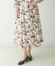 NHHGU81290 GIANNI LO GIUDICE(小さいサイズ)(メゾン ドゥ サンク) LIBERTYプリントタックギャザースカート（BARBARA COVINGTON） オフホワイト系