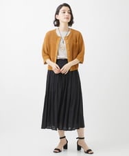 NHHGX89220 GIANNI LO GIUDICE(小さいサイズ)(メゾン ドゥ サンク) フラワーカットジャガードギャザースカート ブルー