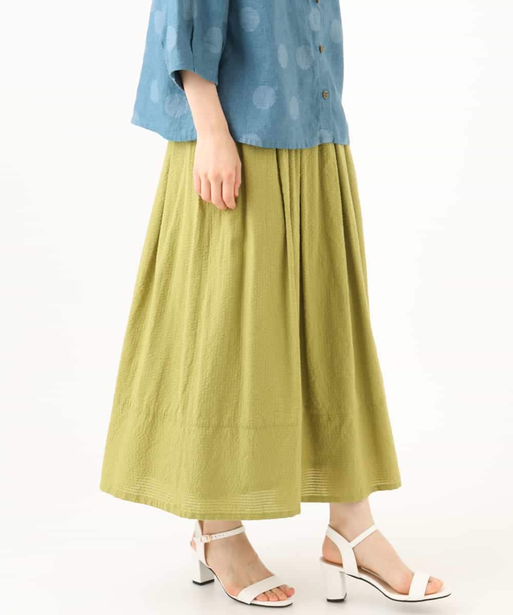 NHHHD05200 GIANNI LO GIUDICE(小さいサイズ)(メゾン ドゥ サンク) コットンシアサッカースカート グリーン